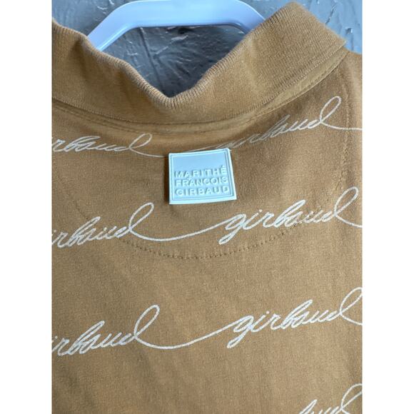 Marithe Francois Girbaud Polo Shirt Mens Spellout Signature Gold Vintage Size 3X - Picture 4 of 5